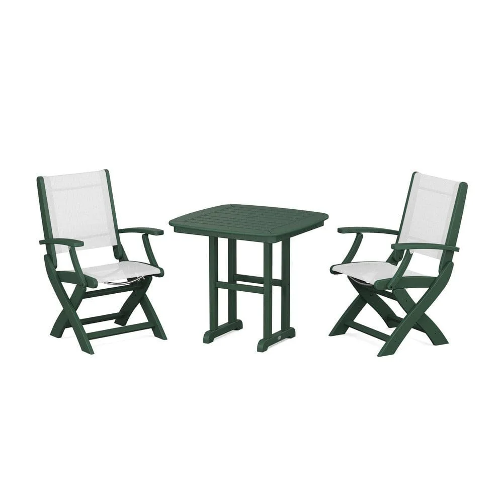 POLYWOOD® - Coastal Folding Chair 3-Piece Dining Set - PWS1206 - Image 118
