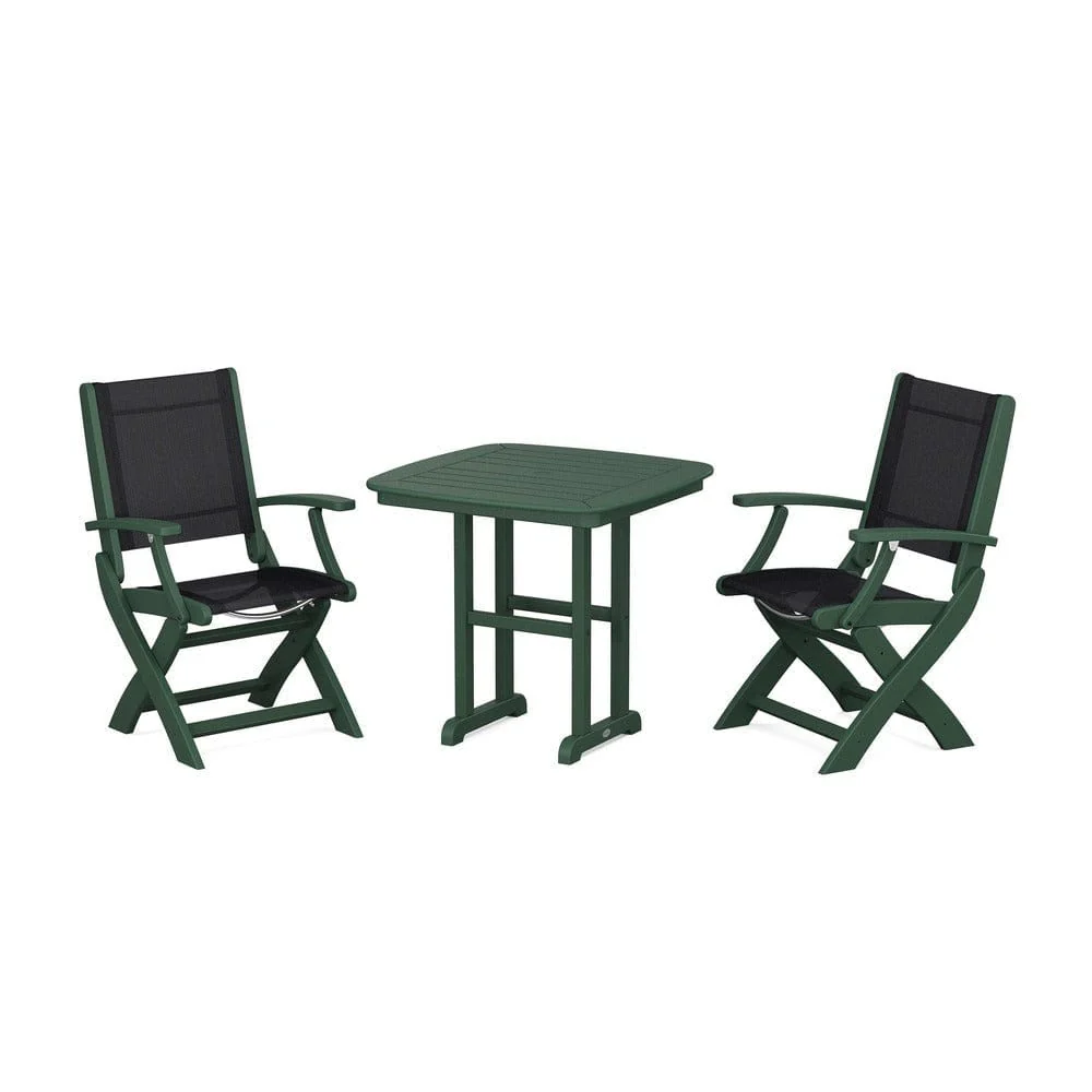 POLYWOOD® - Coastal Folding Chair 3-Piece Dining Set - PWS1206 - Image 48