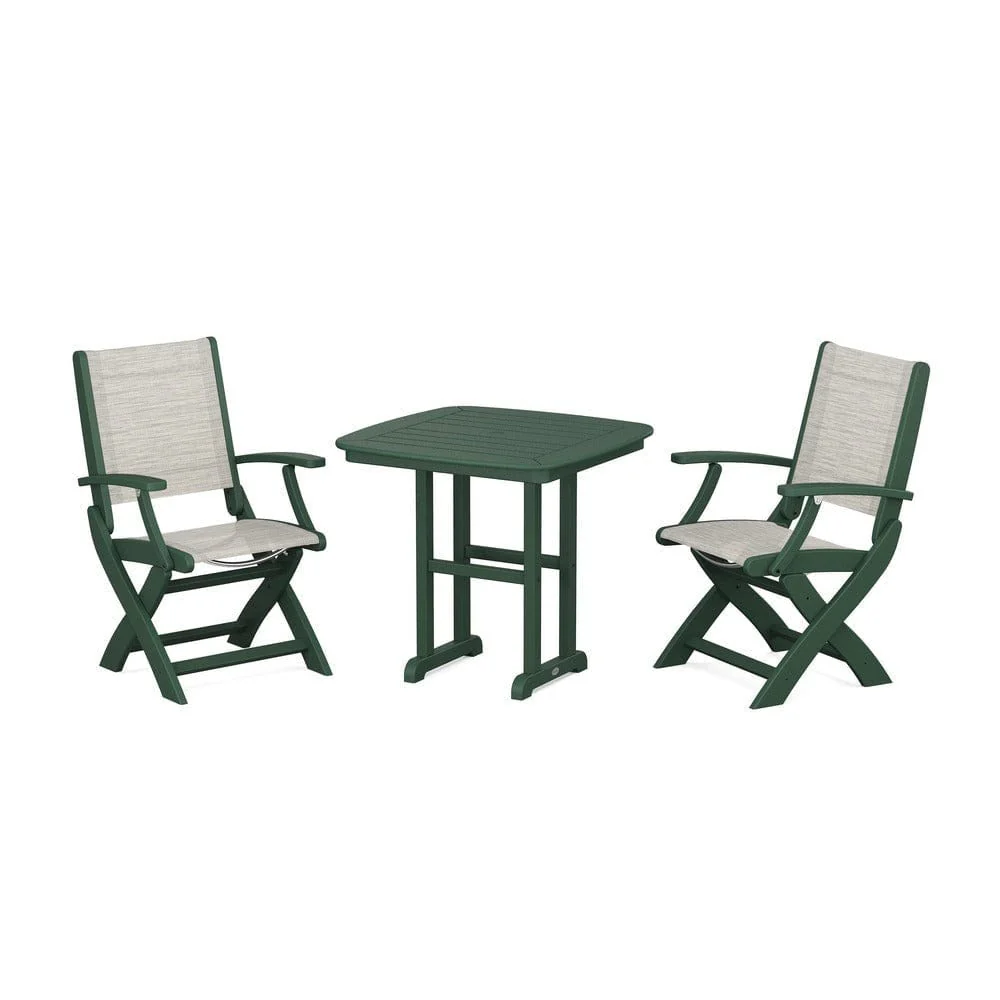 POLYWOOD® - Coastal Folding Chair 3-Piece Dining Set - PWS1206 - Image 51