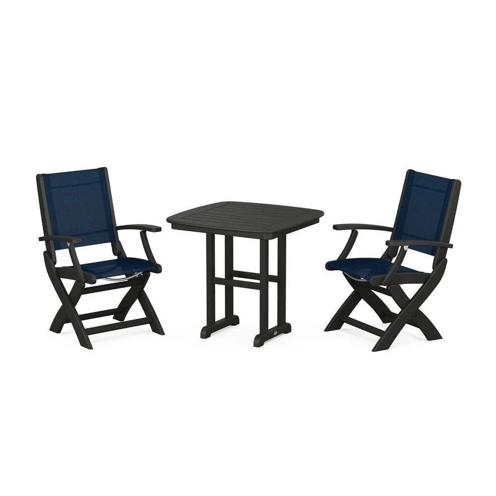 POLYWOOD® - Coastal Folding Chair 3-Piece Dining Set - PWS1206 - Image 6