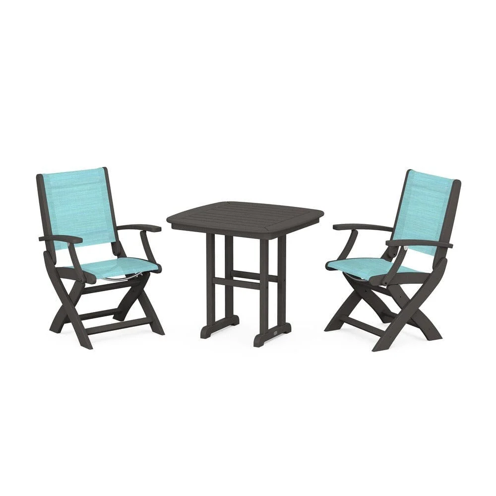 POLYWOOD® - Coastal Folding Chair 3-Piece Dining Set - PWS1206 - Image 62