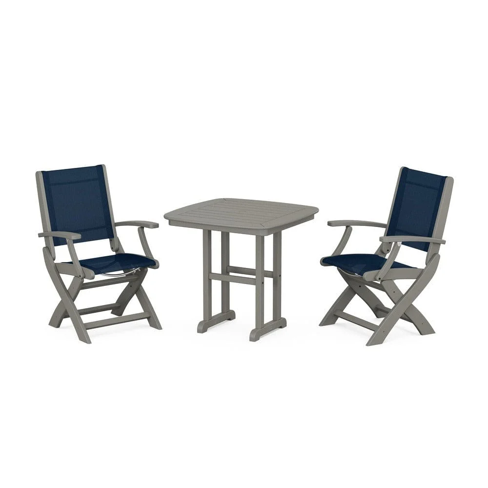 POLYWOOD® - Coastal Folding Chair 3-Piece Dining Set - PWS1206 - Image 82