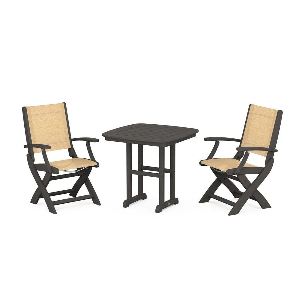 POLYWOOD® - Coastal Folding Chair 3-Piece Dining Set - PWS1206 - Image 85