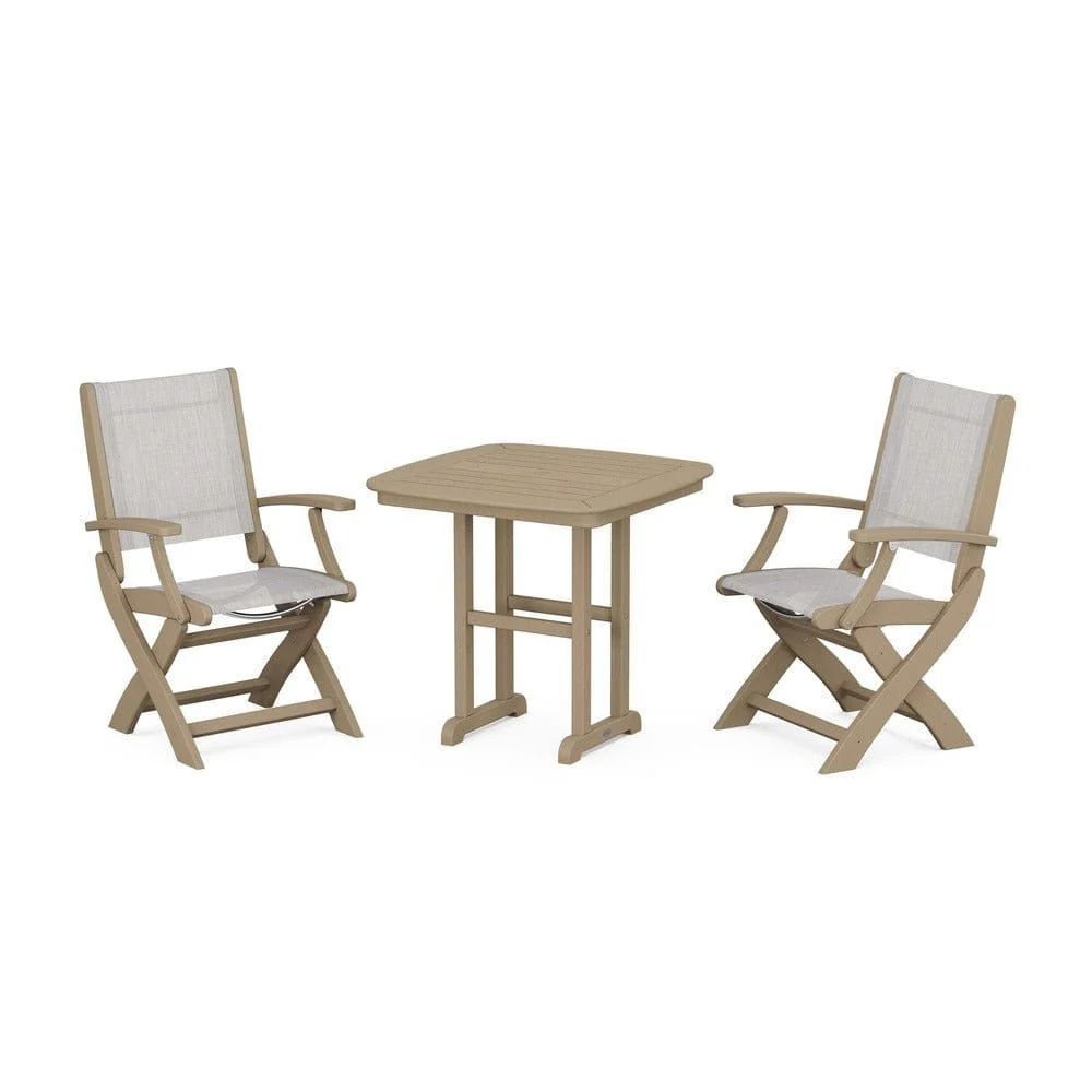POLYWOOD® - Coastal Folding Chair 3-Piece Dining Set - PWS1206 - Image 9