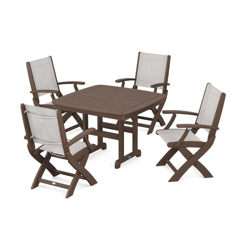 POLYWOOD® - Coastal Folding Chair 5-Piece Dining Set - PWS915 - Image 87