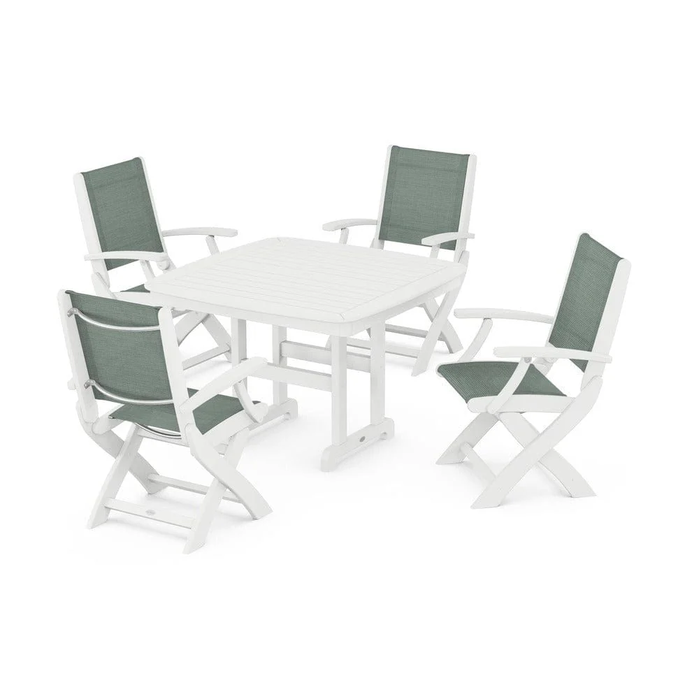 POLYWOOD® - Coastal Folding Chair 5-Piece Dining Set - PWS915 - Image 92