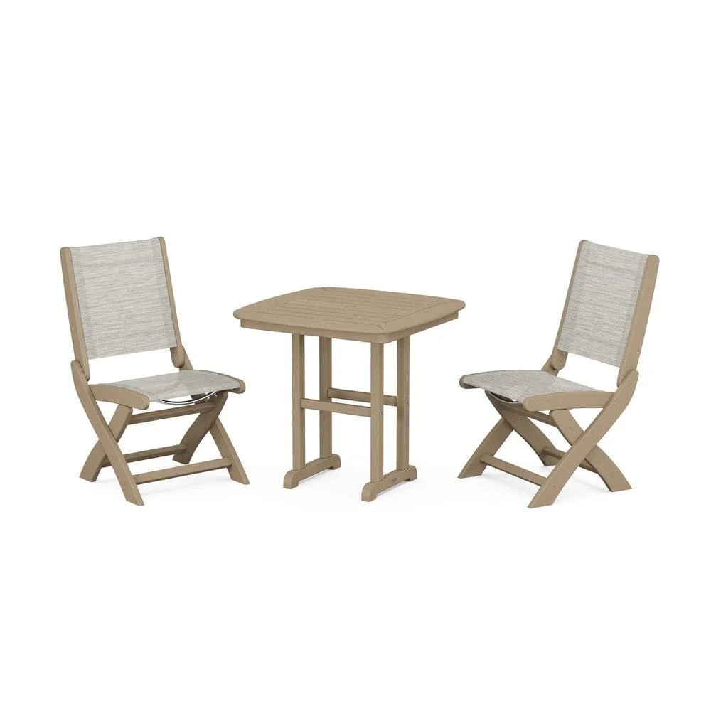 POLYWOOD® - Coastal Folding Side Chair 3-Piece Dining Set - PWS1207 - Image 104