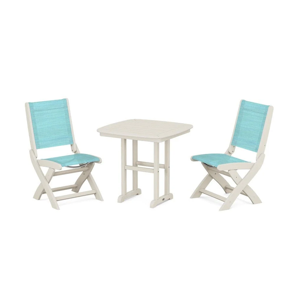 POLYWOOD® - Coastal Folding Side Chair 3-Piece Dining Set - PWS1207 - Image 107