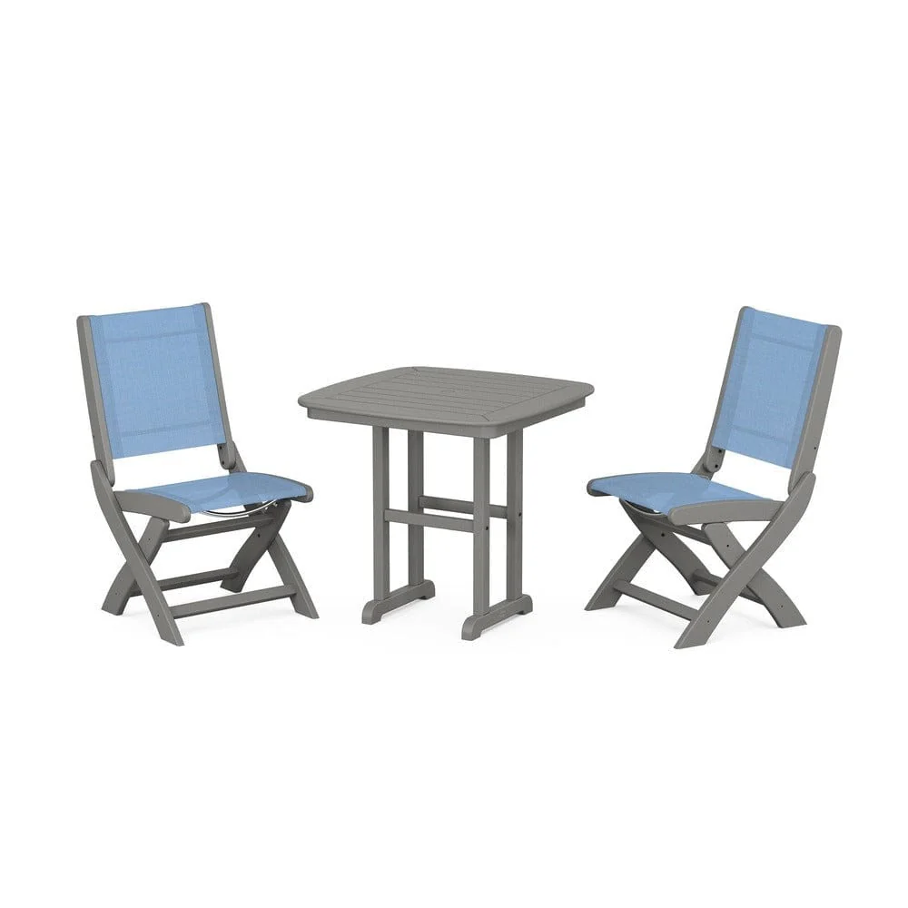 POLYWOOD® - Coastal Folding Side Chair 3-Piece Dining Set - PWS1207 - Image 55