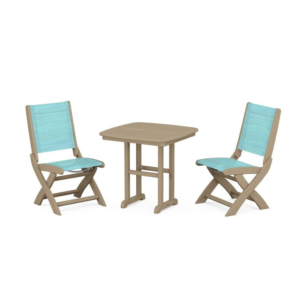 POLYWOOD® - Coastal Folding Side Chair 3-Piece Dining Set - PWS1207 - Image 65