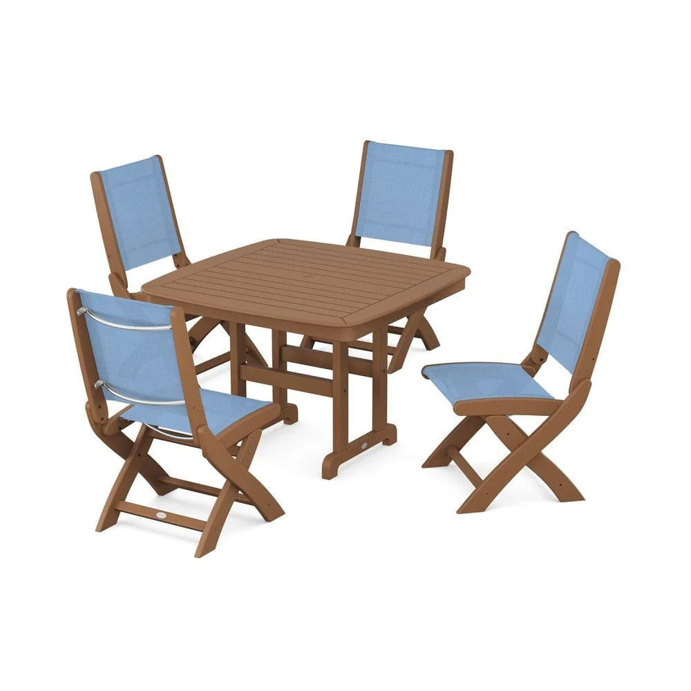 POLYWOOD® - Coastal Folding Side Chair 5-Piece Dining Set - PWS916 - Image 105
