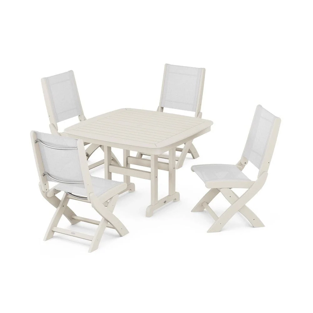 POLYWOOD® - Coastal Folding Side Chair 5-Piece Dining Set - PWS916 - Image 112