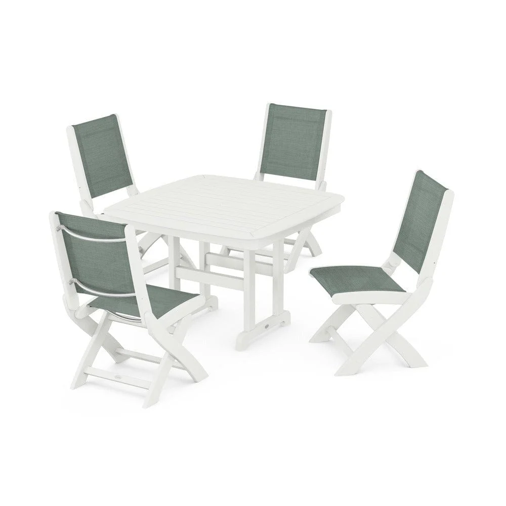 POLYWOOD® - Coastal Folding Side Chair 5-Piece Dining Set - PWS916 - Image 116