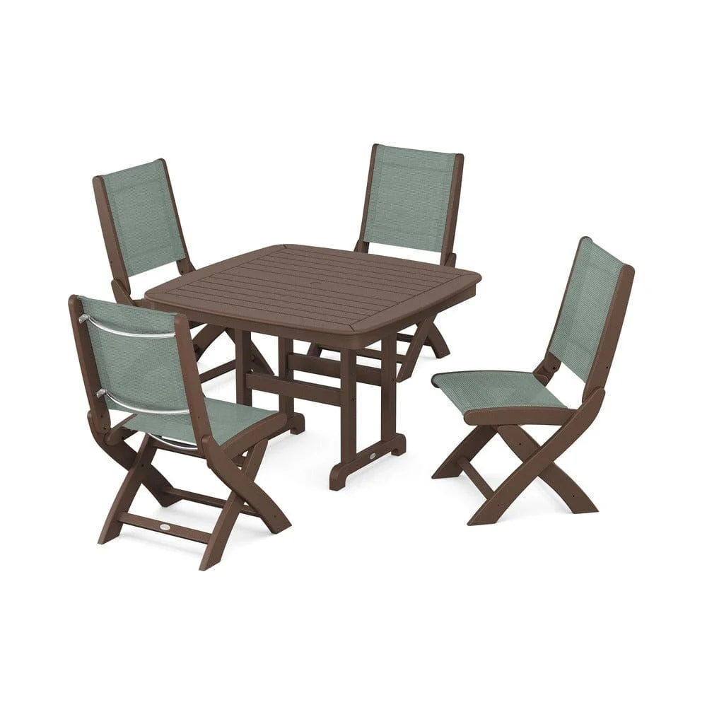 POLYWOOD® - Coastal Folding Side Chair 5-Piece Dining Set - PWS916 - Image 117