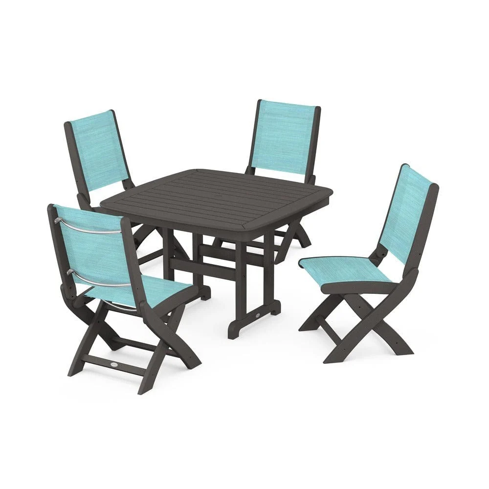 POLYWOOD® - Coastal Folding Side Chair 5-Piece Dining Set - PWS916 - Image 121