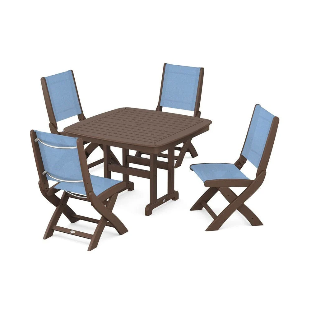 POLYWOOD® - Coastal Folding Side Chair 5-Piece Dining Set - PWS916 - Image 122