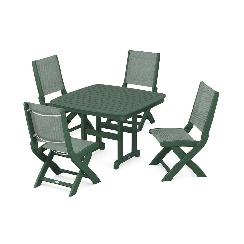 POLYWOOD® - Coastal Folding Side Chair 5-Piece Dining Set - PWS916 - Image 16