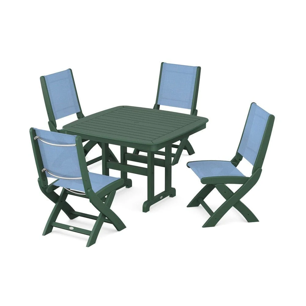 POLYWOOD® - Coastal Folding Side Chair 5-Piece Dining Set - PWS916 - Image 17