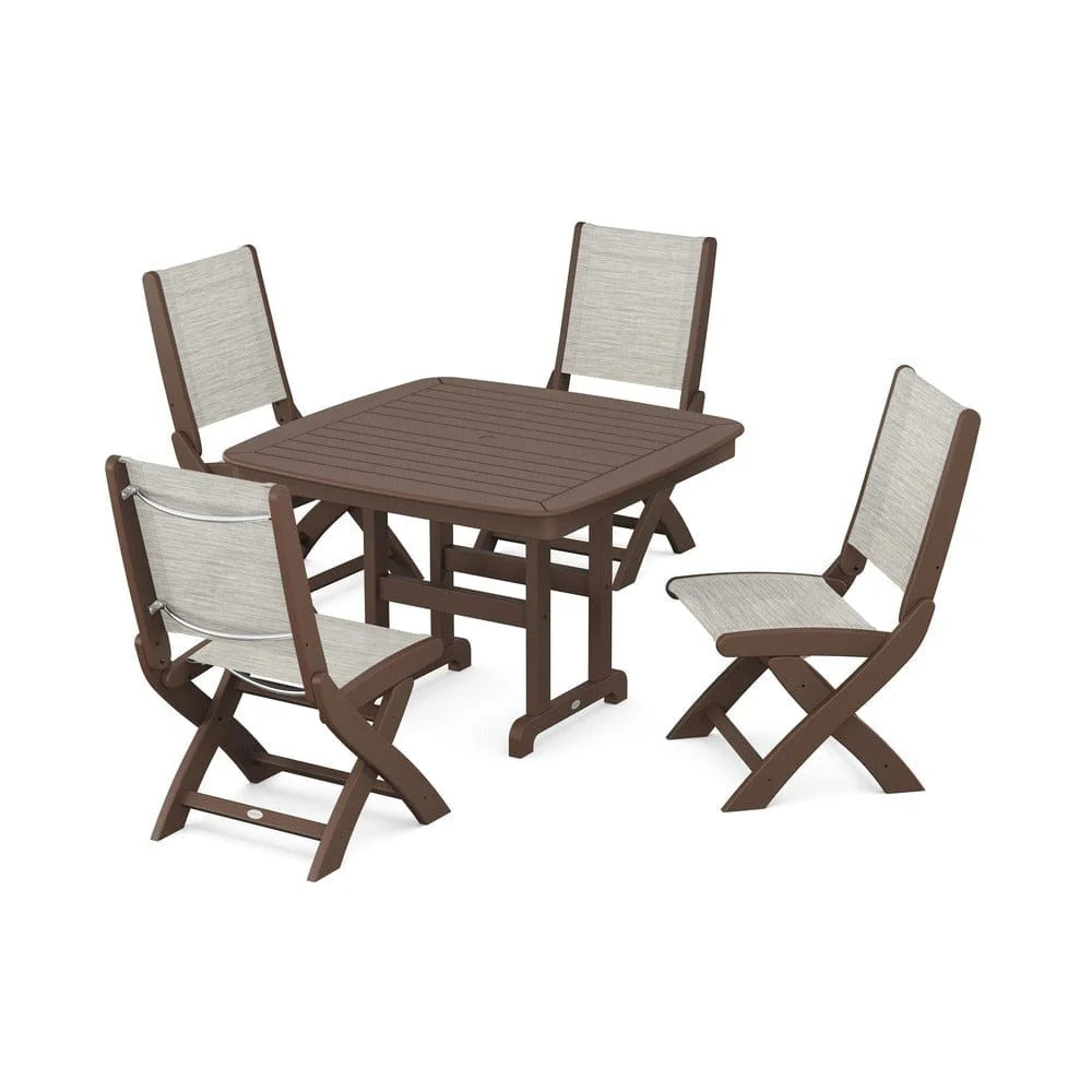 POLYWOOD® - Coastal Folding Side Chair 5-Piece Dining Set - PWS916 - Image 19