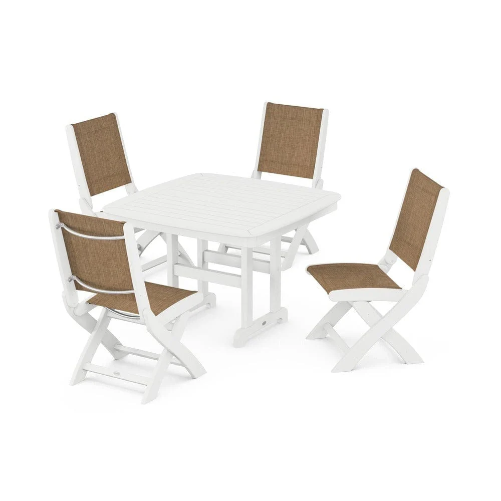 POLYWOOD® - Coastal Folding Side Chair 5-Piece Dining Set - PWS916 - Image 20