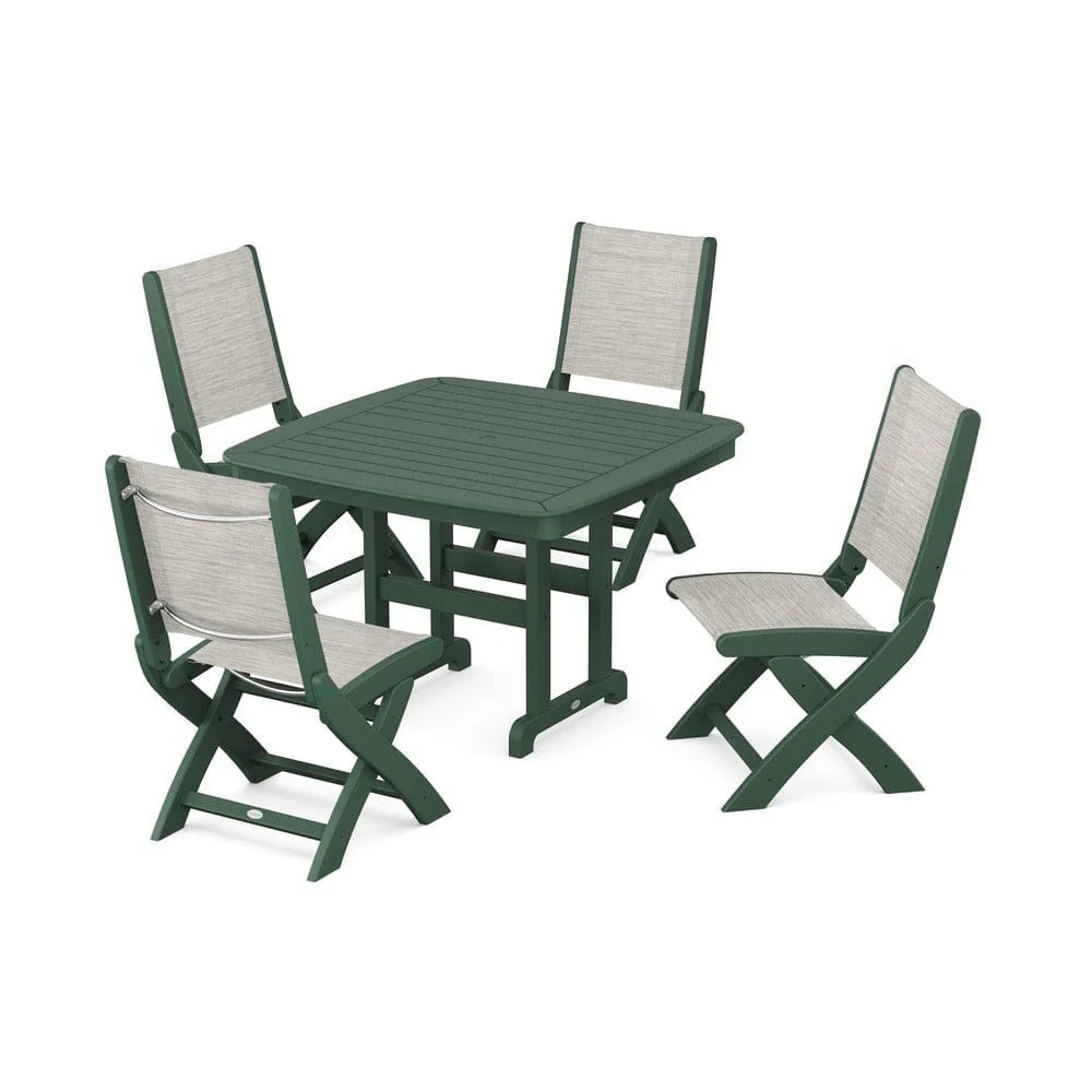 POLYWOOD® - Coastal Folding Side Chair 5-Piece Dining Set - PWS916 - Image 26