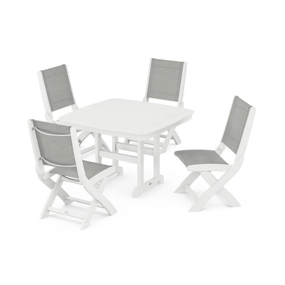 POLYWOOD® - Coastal Folding Side Chair 5-Piece Dining Set - PWS916 - Image 27