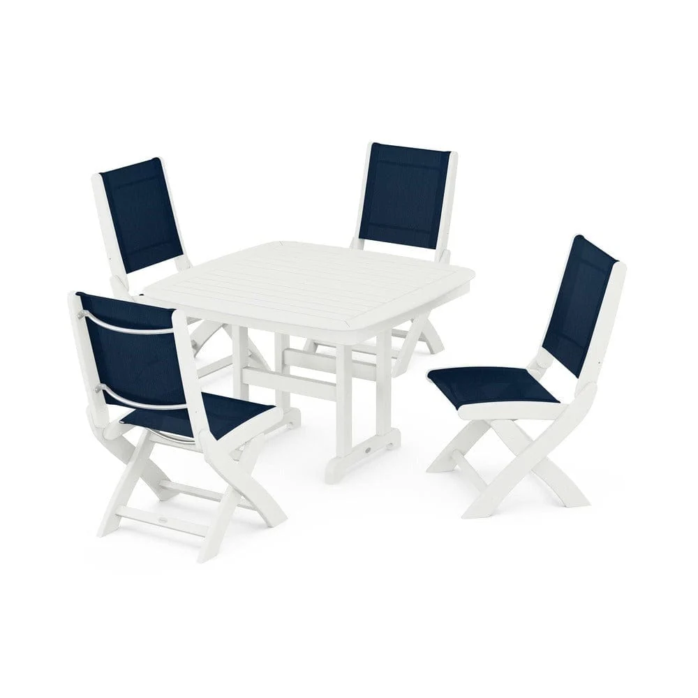 POLYWOOD® - Coastal Folding Side Chair 5-Piece Dining Set - PWS916 - Image 30