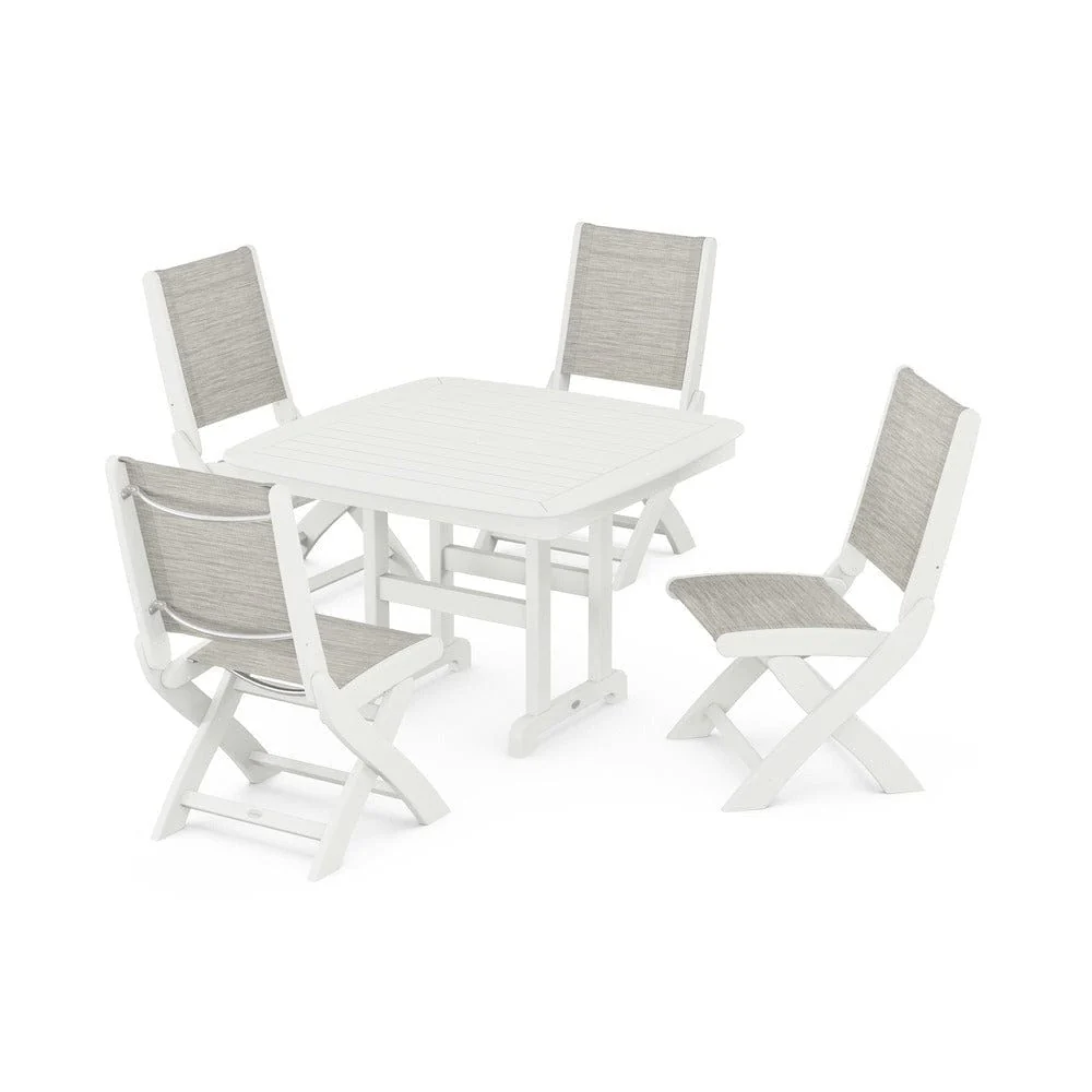 POLYWOOD® - Coastal Folding Side Chair 5-Piece Dining Set - PWS916 - Image 31
