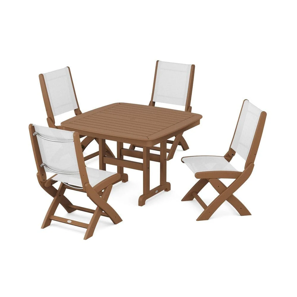 POLYWOOD® - Coastal Folding Side Chair 5-Piece Dining Set - PWS916 - Image 39