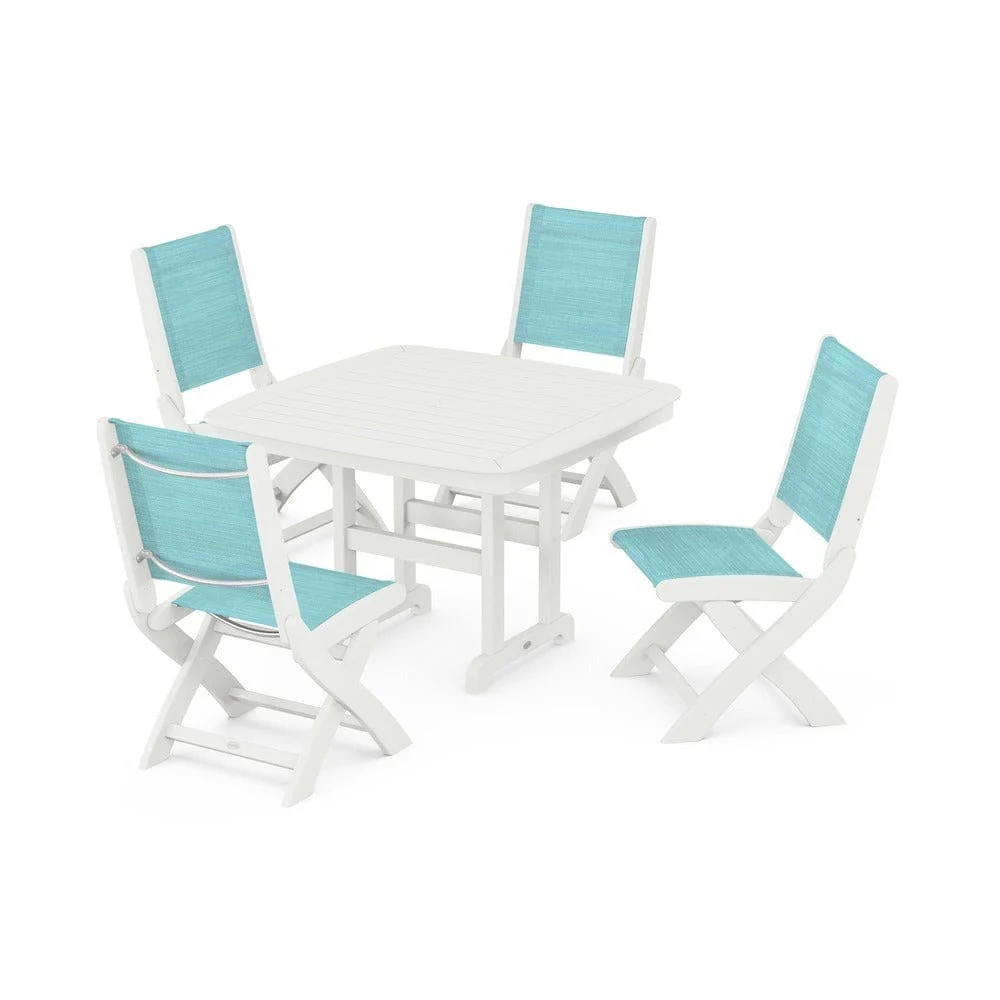 POLYWOOD® - Coastal Folding Side Chair 5-Piece Dining Set - PWS916 - Image 44