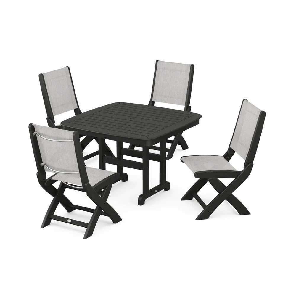 POLYWOOD® - Coastal Folding Side Chair 5-Piece Dining Set - PWS916 - Image 49
