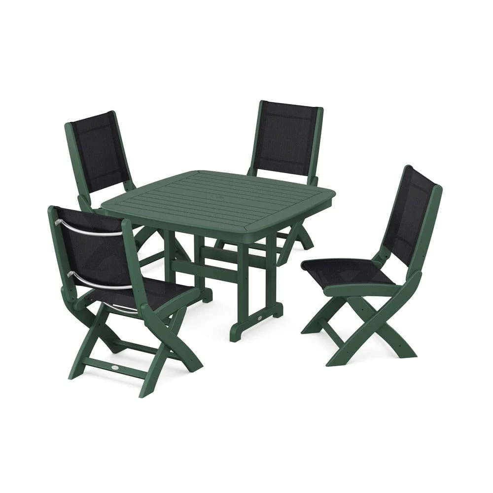 POLYWOOD® - Coastal Folding Side Chair 5-Piece Dining Set - PWS916 - Image 52