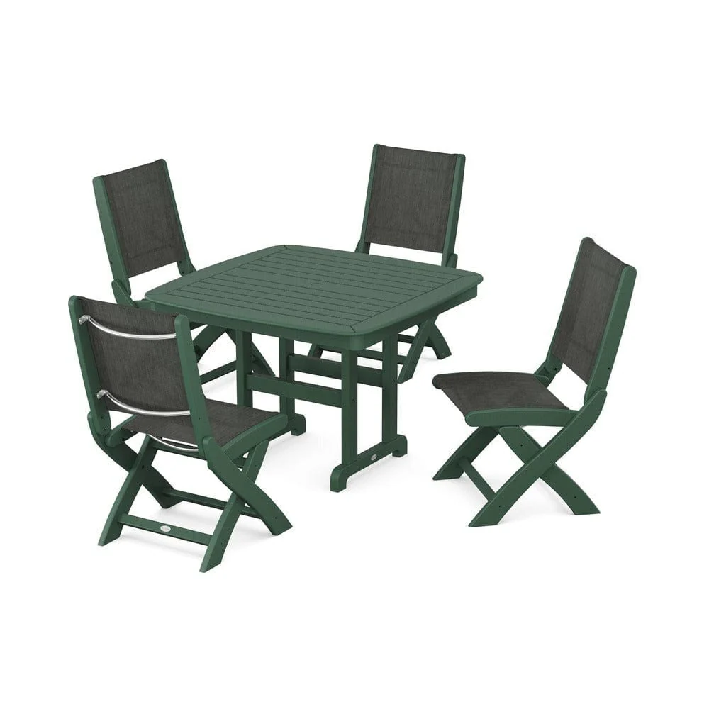 POLYWOOD® - Coastal Folding Side Chair 5-Piece Dining Set - PWS916 - Image 53