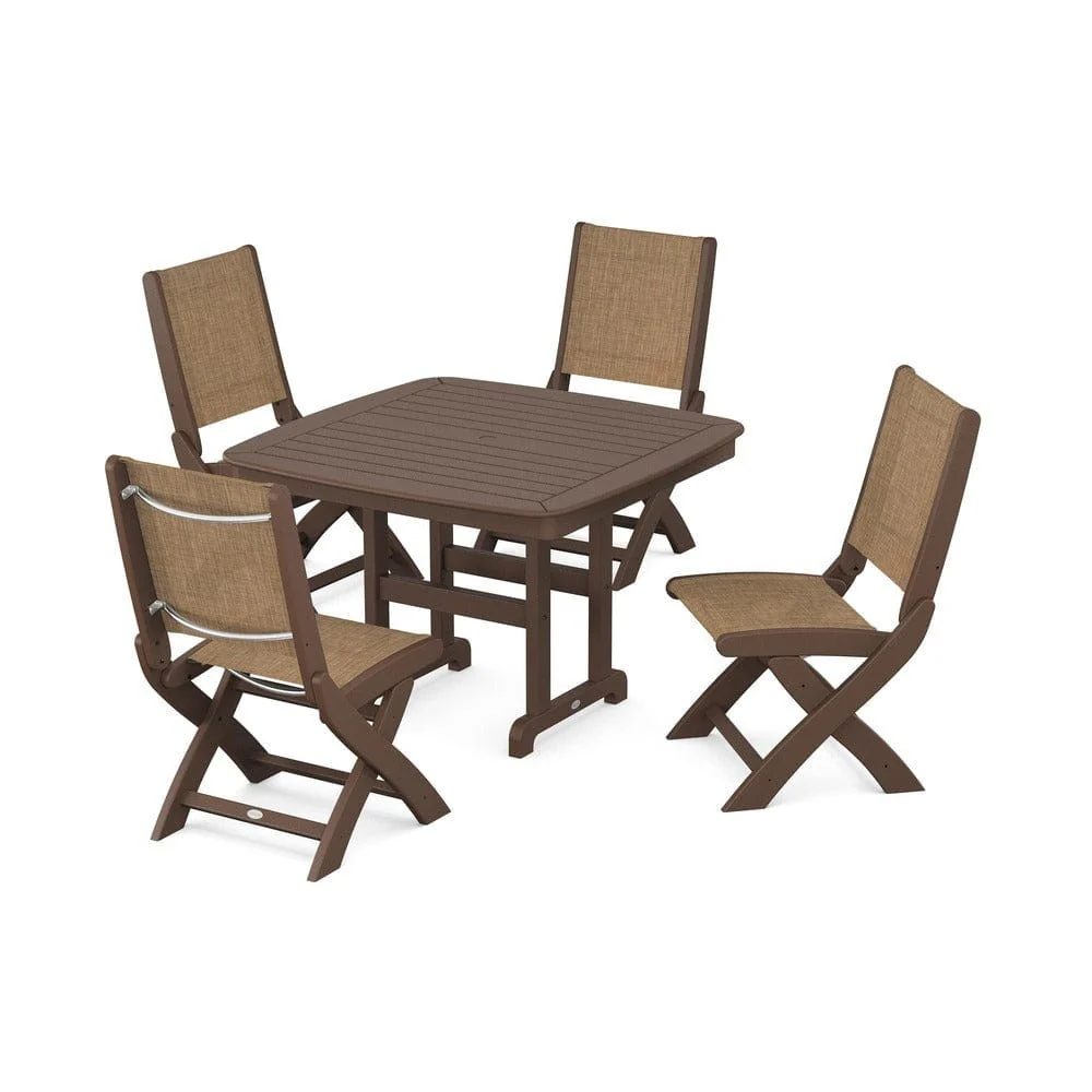 POLYWOOD® - Coastal Folding Side Chair 5-Piece Dining Set - PWS916 - Image 59