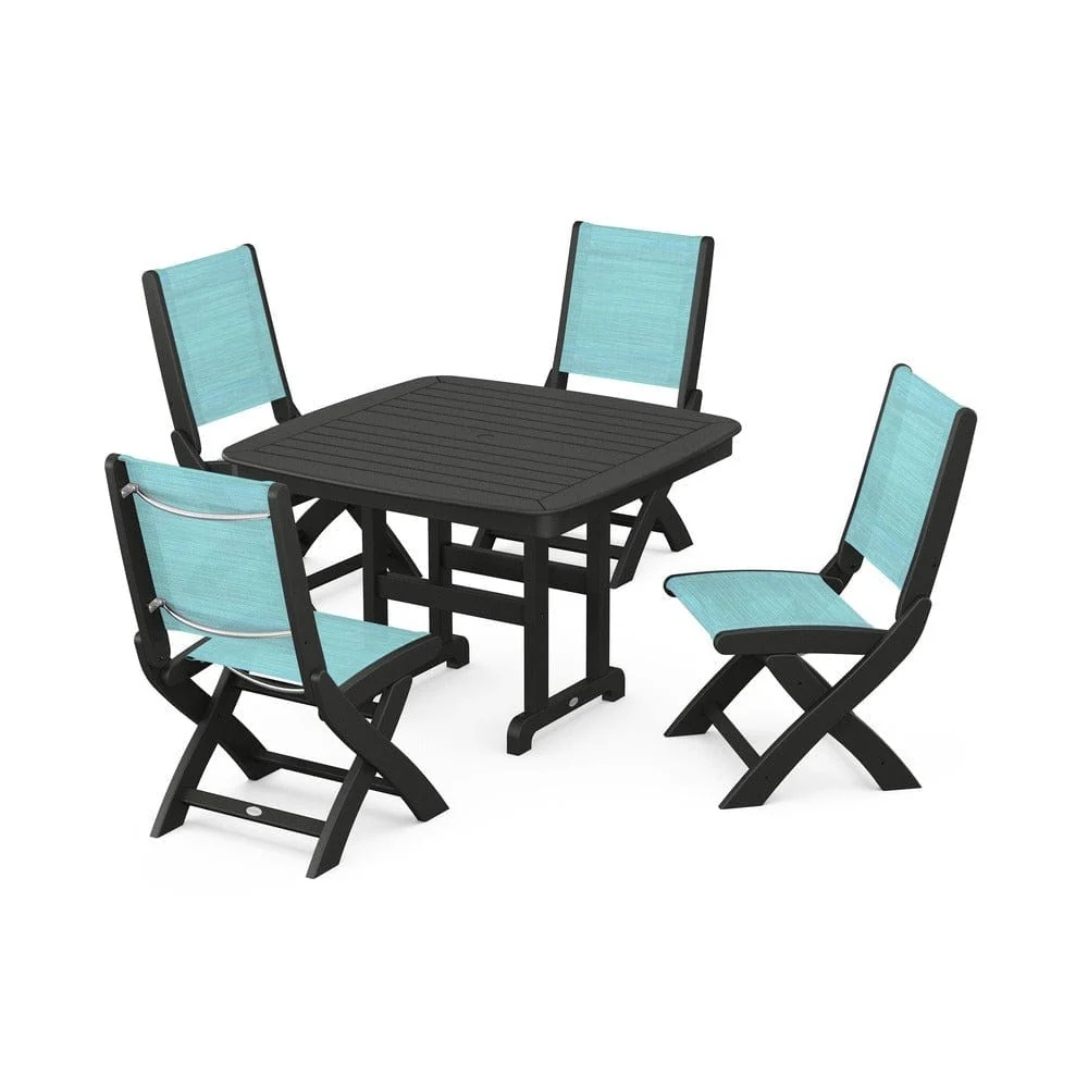 POLYWOOD® - Coastal Folding Side Chair 5-Piece Dining Set - PWS916 - Image 64