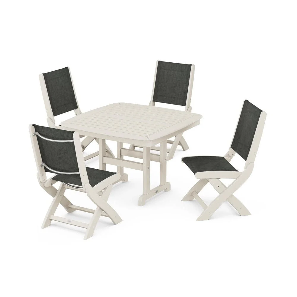 POLYWOOD® - Coastal Folding Side Chair 5-Piece Dining Set - PWS916 - Image 67