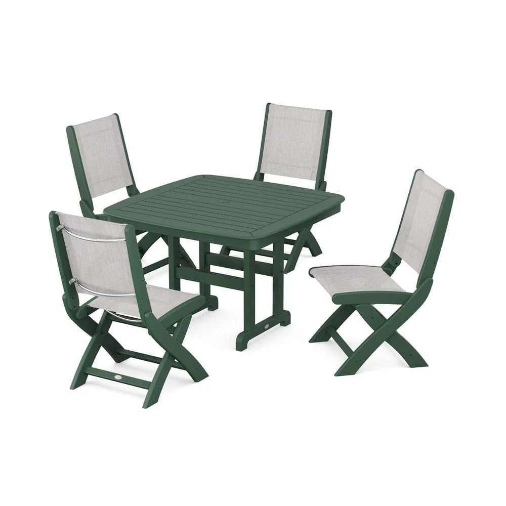 POLYWOOD® - Coastal Folding Side Chair 5-Piece Dining Set - PWS916 - Image 70