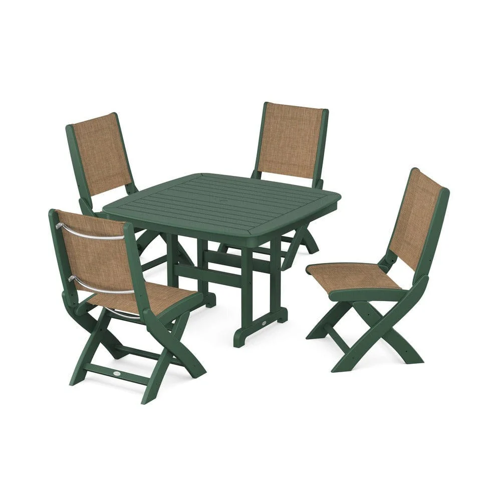 POLYWOOD® - Coastal Folding Side Chair 5-Piece Dining Set - PWS916 - Image 74