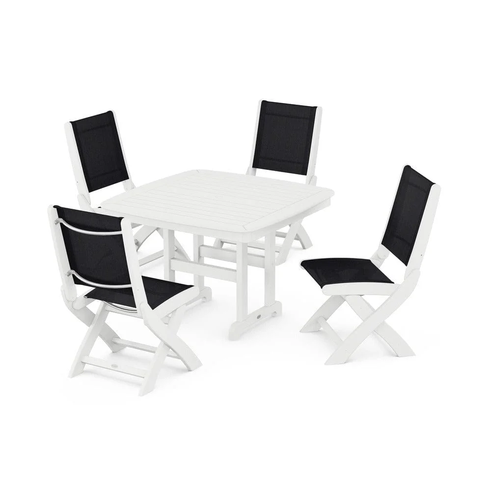 POLYWOOD® - Coastal Folding Side Chair 5-Piece Dining Set - PWS916 - Image 79