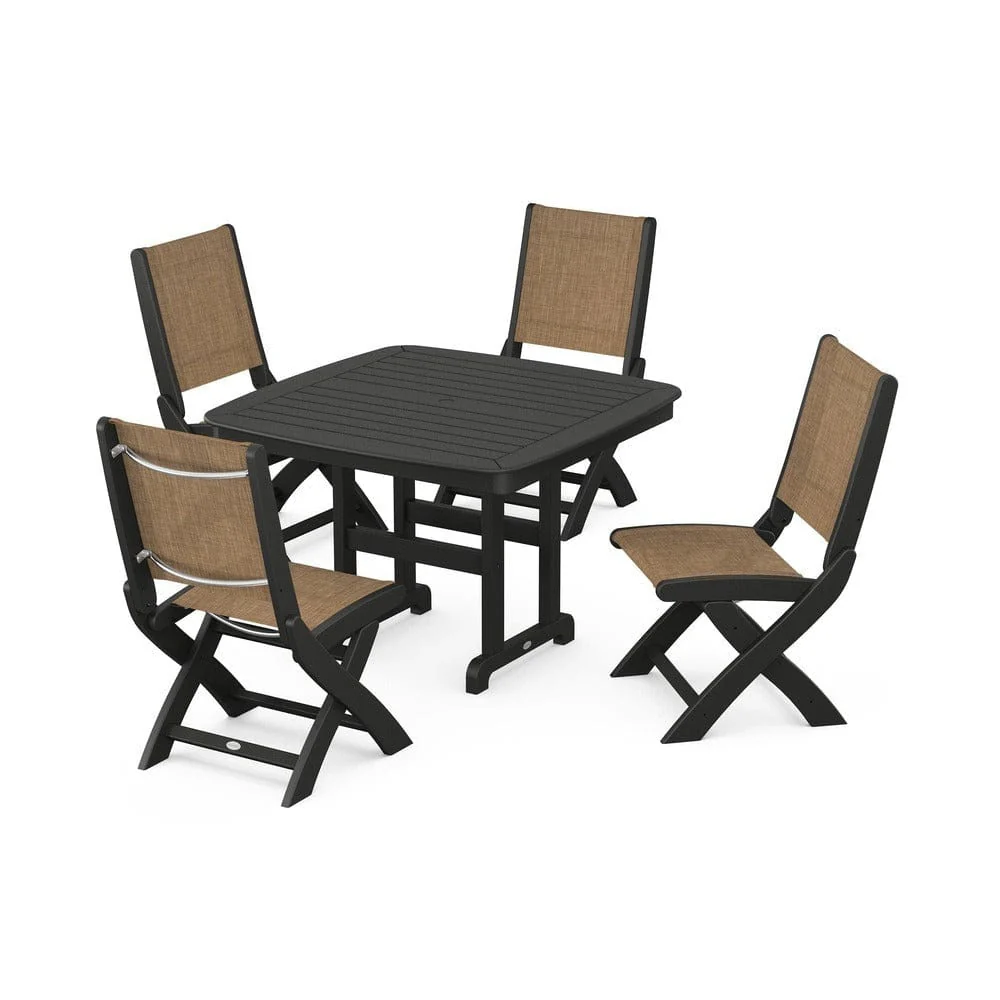 POLYWOOD® - Coastal Folding Side Chair 5-Piece Dining Set - PWS916 - Image 81