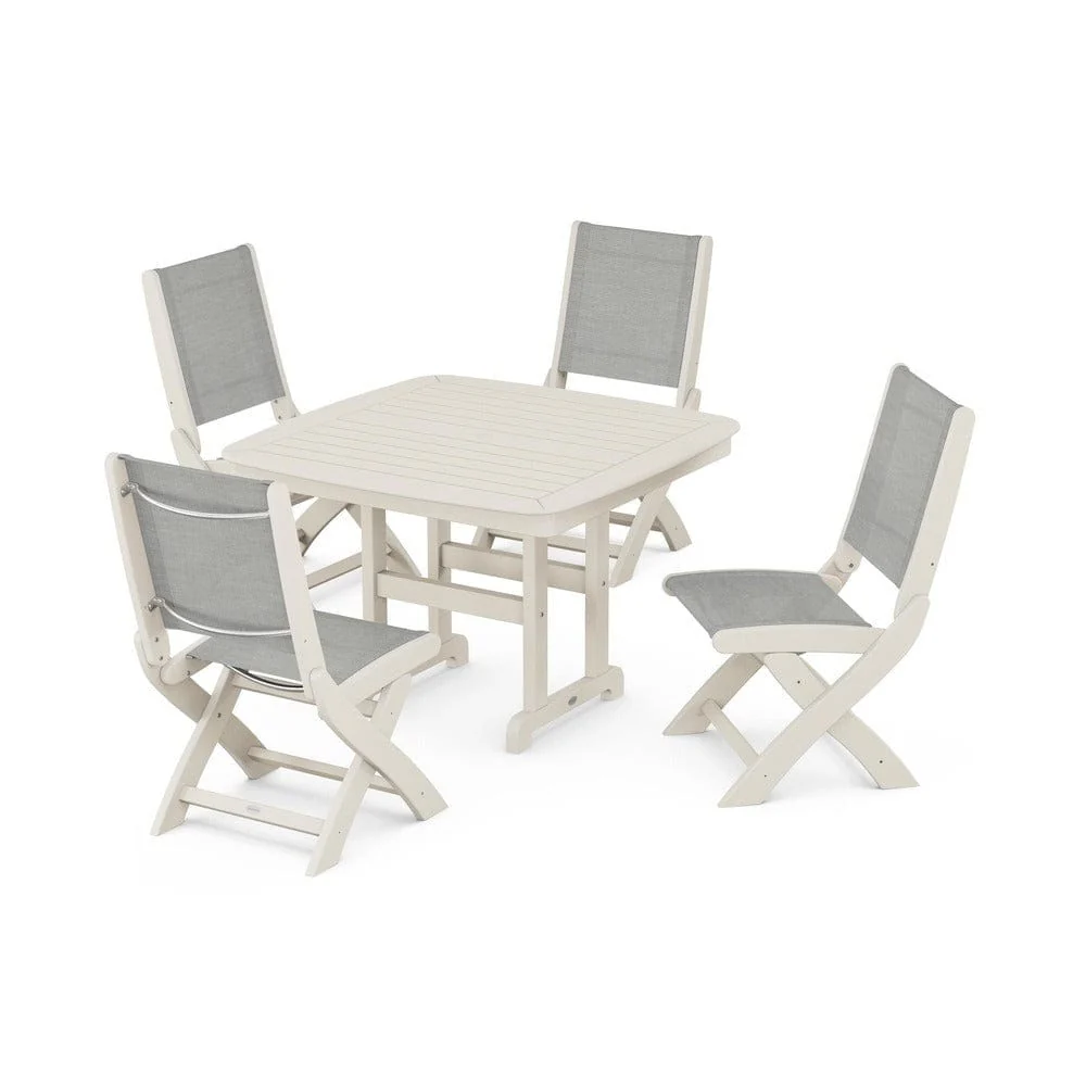 POLYWOOD® - Coastal Folding Side Chair 5-Piece Dining Set - PWS916 - Image 87