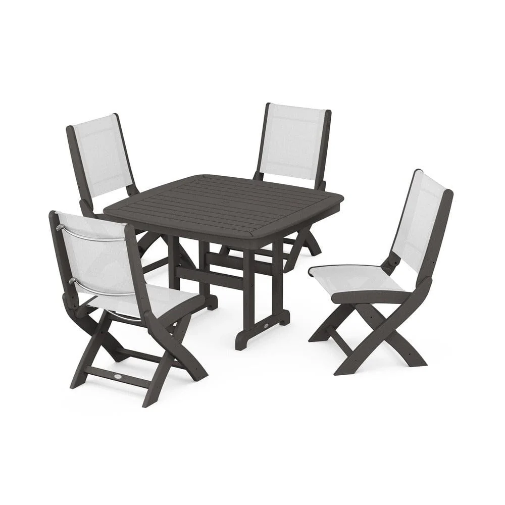 POLYWOOD® - Coastal Folding Side Chair 5-Piece Dining Set - PWS916 - Image 97