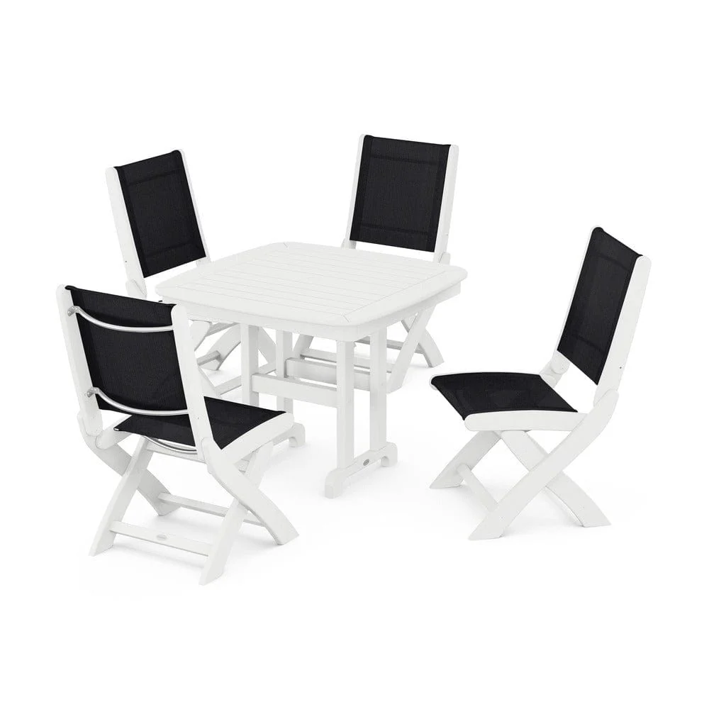 POLYWOOD® - Coastal Folding Side Chair 5-Piece Dining Set - PWS1238 - Image 20