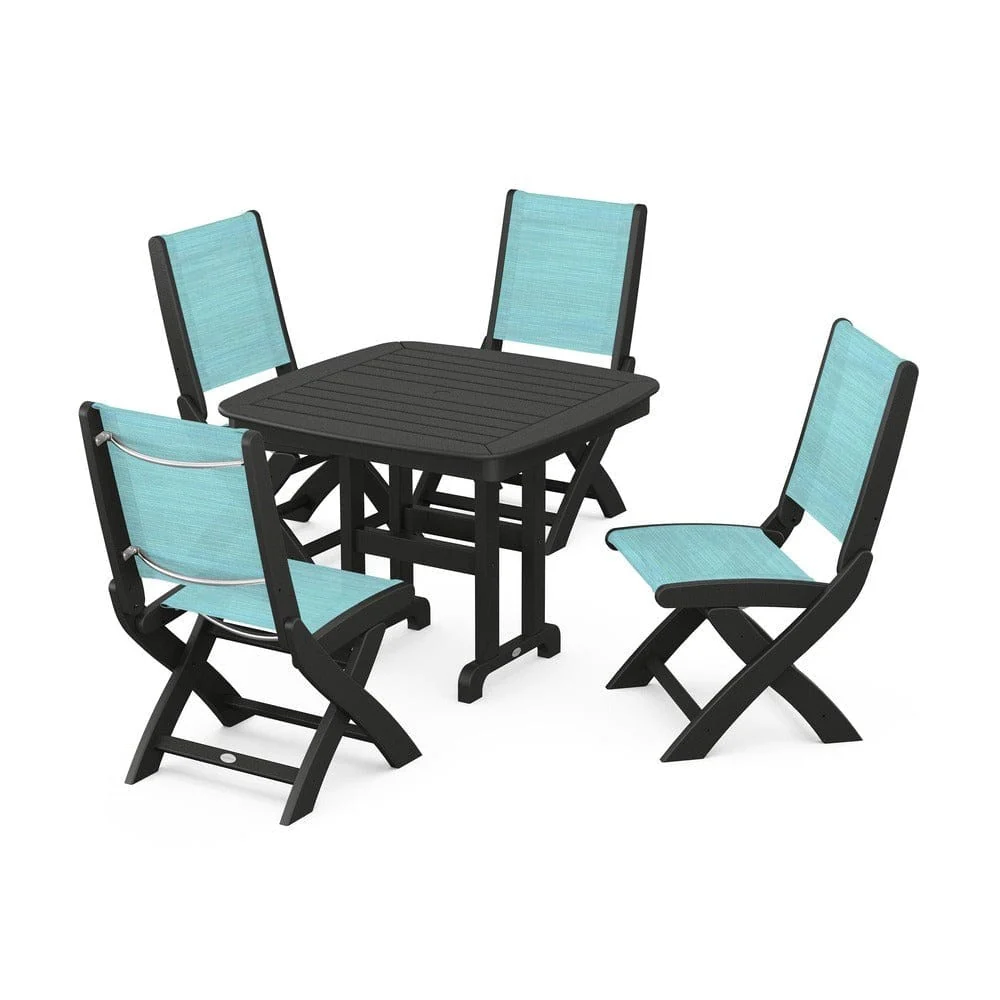 POLYWOOD® - Coastal Folding Side Chair 5-Piece Dining Set - PWS1238 - Image 32