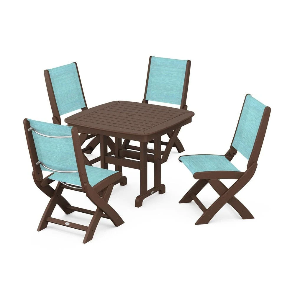 POLYWOOD® - Coastal Folding Side Chair 5-Piece Dining Set - PWS1238 - Image 78