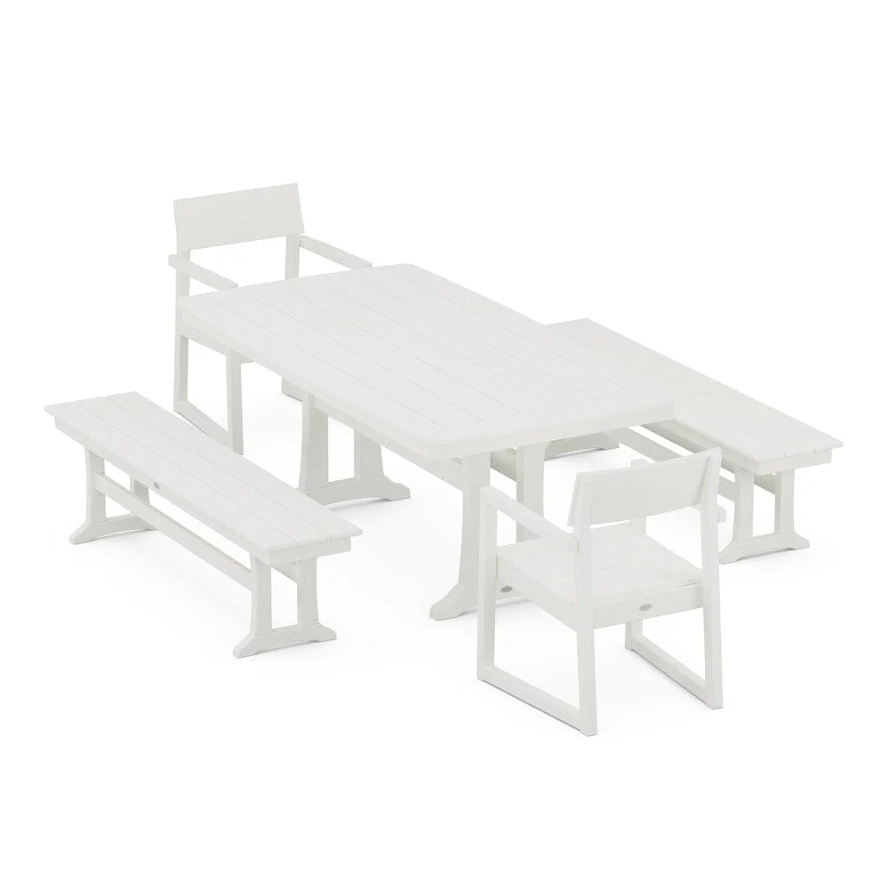 POLYWOOD® EDGE 5-Piece Dining Set with Trestle Legs - PWS1038 - Image 10