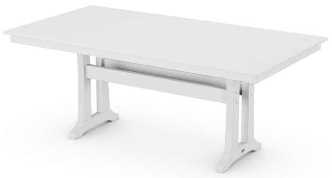 POLYWOOD® Farmhouse Trestle 37" x 72" Dining Table - PL83-T1L1 - Image 6