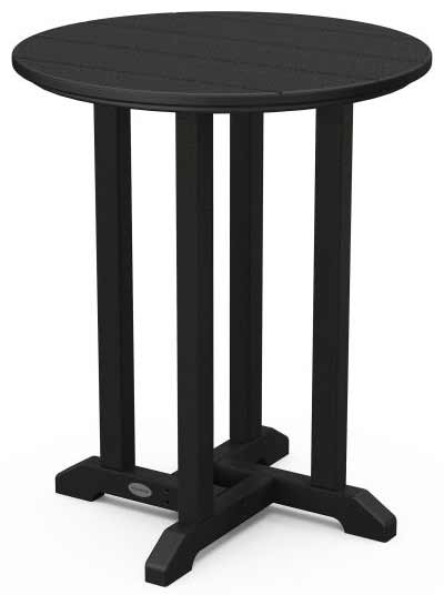 POLYWOOD® 24" Round Farmhouse Bistro Table - RT124 - Image 4