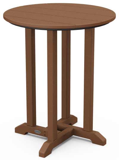 POLYWOOD® 24" Round Farmhouse Bistro Table - RT124 - Image 5