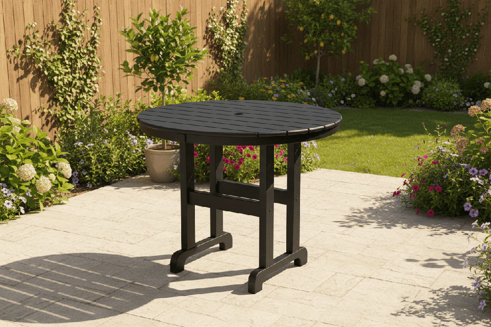 POLYWOOD® 36" Round Farmhouse Dining Table - RT236